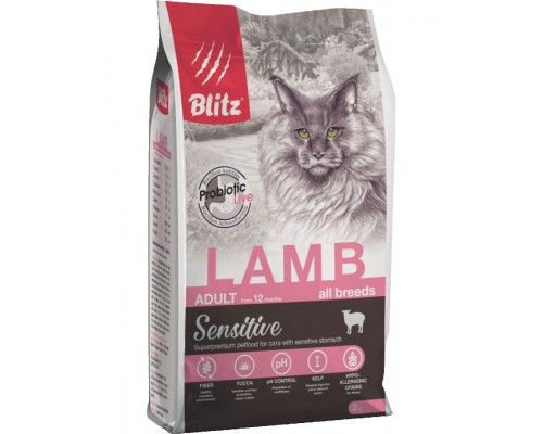 Sensitive Lamb Adult Cats All Breeds с ягненком для взрослых кошек всех пород