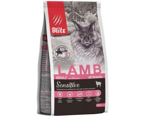 Sensitive Lamb Adult Cats All Breeds с ягненком для взрослых кошек всех пород