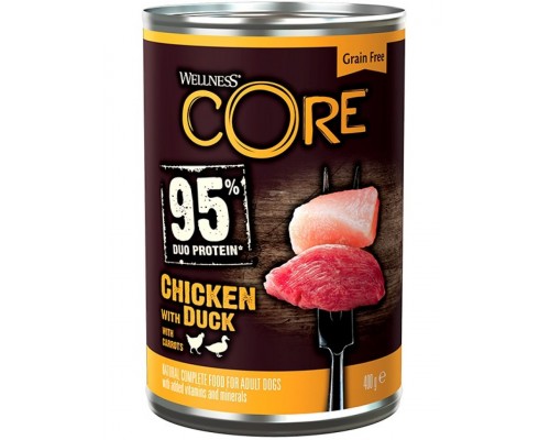 Core 95 консервы из курицы с уткой и морковью для взрослых собак