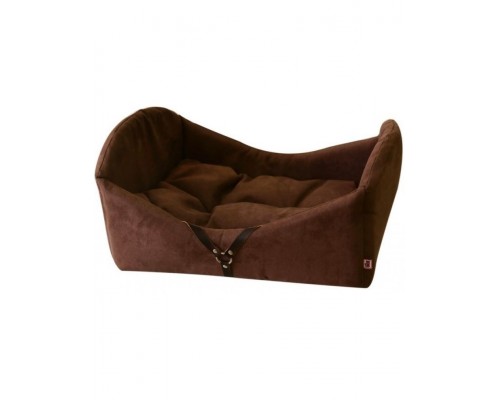 Лежанка Дерби искусственная кожа и замша коричневая