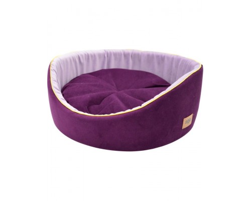 Лежанка Ампир круглая лиловая/баклажановая