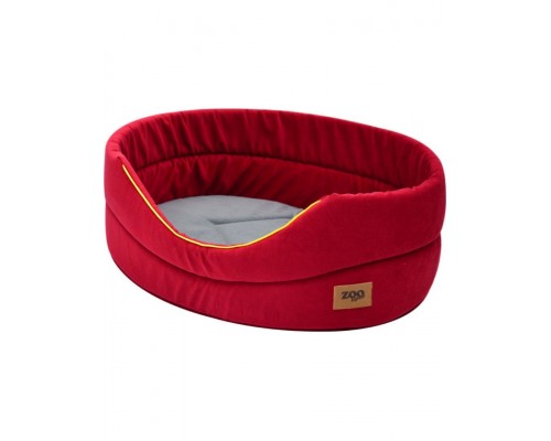 Лежанка Ампир серая/бордовая