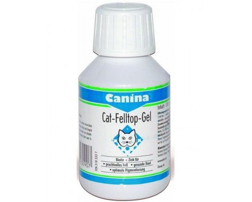 Canina Cat-Felltop-Gel гель содержит биотин и цинк, необходимые для здоровой кожи, блестящей и яркой шерсти