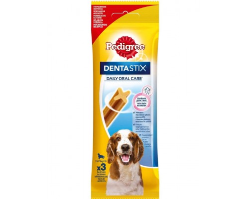 Лакомство по уходу за зубами DENTASTIX™ для собак средних пород весом от 10 до 25 кг