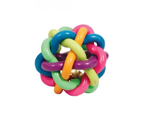 Мяч-лабиринт с колокольчиком из цельнолитой резины