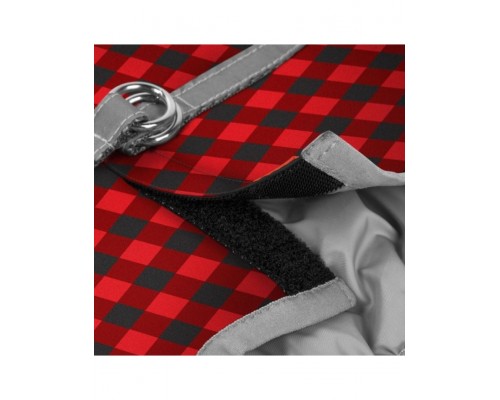 Шлея WAUDOG c QR паспортом, рисунок "Шотландка красная"