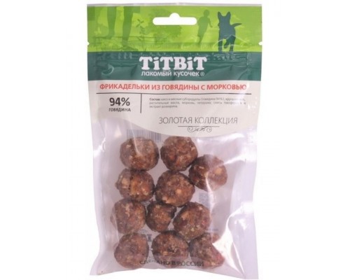 Фрикадельки из говядины с морковью для собак Золотая коллекция