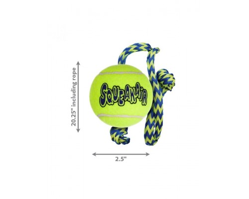 SqueakAir® Balls with Rope "теннисный мяч" с канатом игрушка для собак