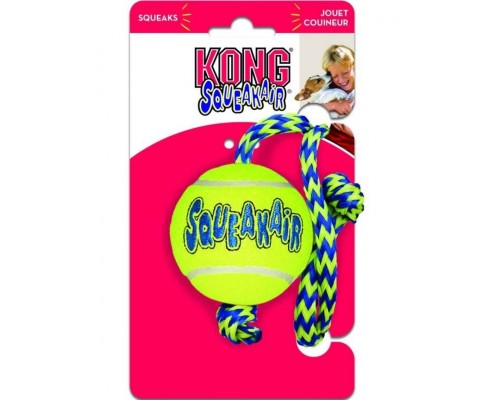 SqueakAir® Balls with Rope "теннисный мяч" с канатом игрушка для собак