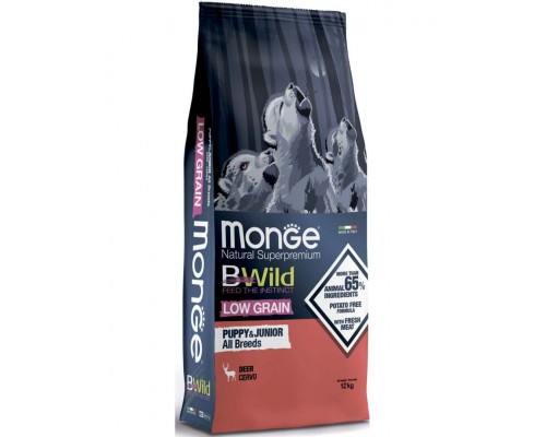 BWild LOW GRAIN Puppy & junior низкозерновой корм из мяса оленя для щенков всех пород