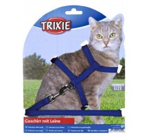 Шлейка с поводком для кошки, одноцветная