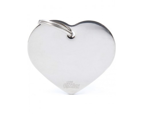 Адресник "Сердце" серебряный