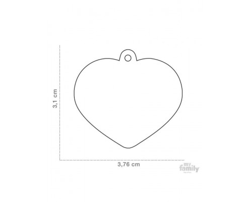 Адресник "Сердце" серебряный