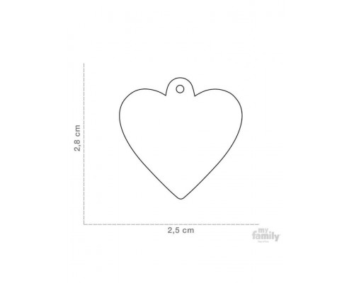 Адресник "Сердце" серебряный