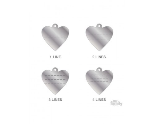 Адресник "Сердце" серебряный