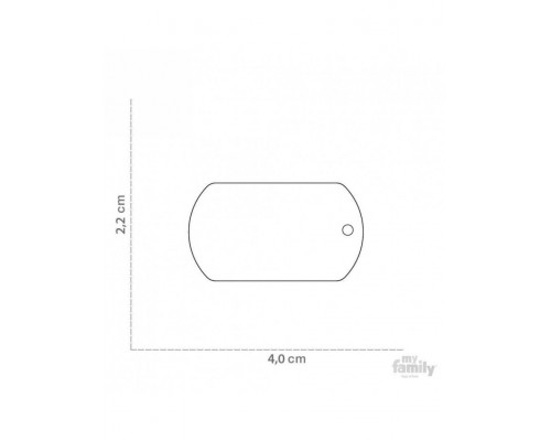 Адресник "Военный" серебряный Military