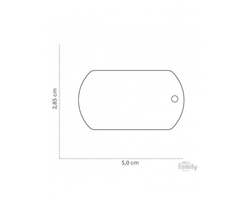 Адресник "Военный" серебряный Military
