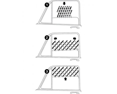 Решётка вентиляционная на окно машины для собак, чёрная