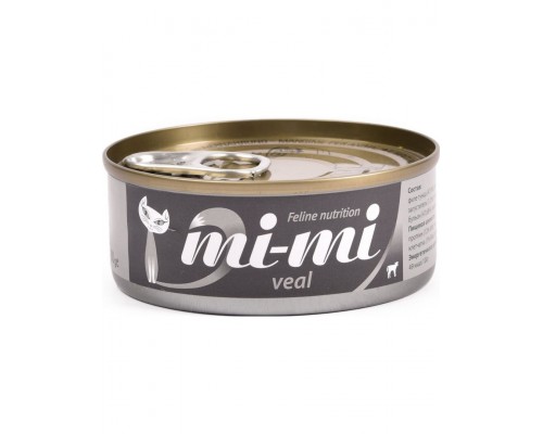 Ми-ми (mi-mi) консервы для кошек с телятиной