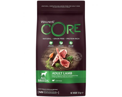 Core корм из ягненка с яблоком для взрослых собак