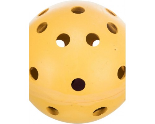 Мячик с дырочками и колокольчиком для слабовидящих и слепых собак