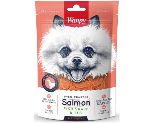 Лакомство кусочки из нежного лосося в форме рыбок