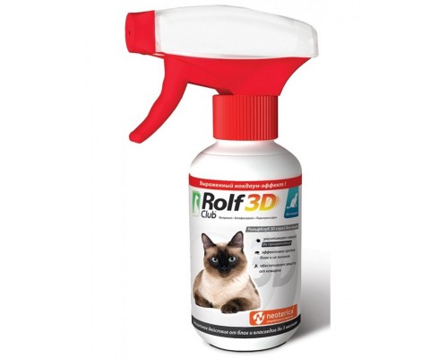Rolf Club 3D спрей от клещей и блох для кошек