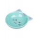 Миска керамическая для кошек Мордочка кошки голубой