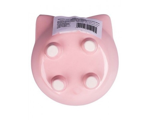 Миска керамическая для кошек Мордочка кошки розовый