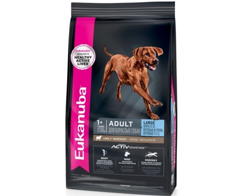 ADULT LARGE BREED 1+  для собак крупных пород с ягненком и рисом