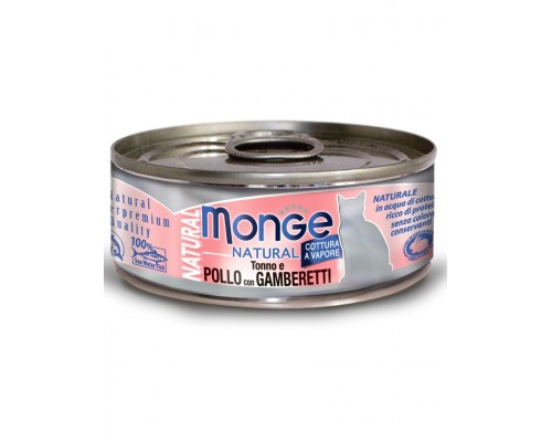 Cat Natural консервы для кошек тунец с курицей и креветками