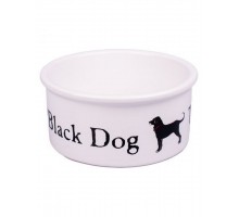 Миска керамическая для собак BLACK DOG белая