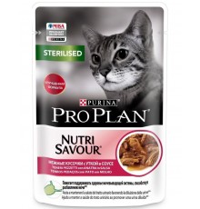 Nutri Savour® для стерилизованных кошек и кастрированных котов с уткой в соусе