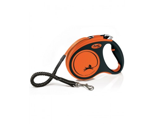 Рулетка для собак Flexi Xtreme, ремень, оранжевый