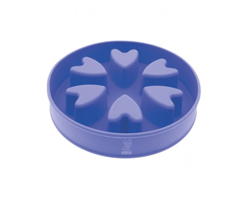 Миска силиконовая 2-х сторонняя для медленного поедания (тёмно-синяя/фиолетовая)