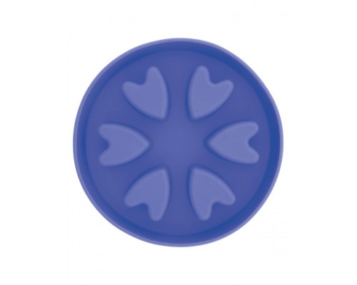 Миска силиконовая 2-х сторонняя для медленного поедания (тёмно-синяя/фиолетовая)