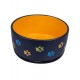 Миска керамическая для собак черная с оранжевым