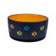 Миска керамическая для собак черная с оранжевым