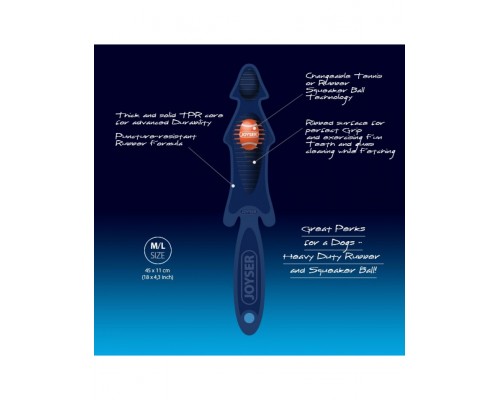 Большая шкура лисы из резины c мячом-пищалкой Slimmy Rubber Skin Fox, синяя