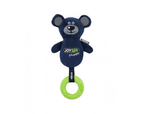 Мишка с резиновым кольцом и пищалкой Joyser Puppy Bear with Ring, синий