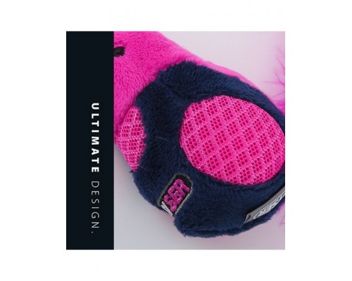 Птичка со светодиодом и перьями, розовая