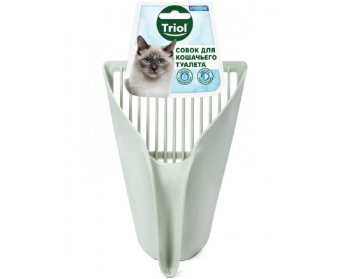 Совок-ковш для кошачьего туалета, оливковый