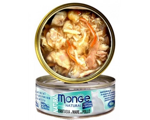 Cat Natural консервы для кошек морепродукты с курицей