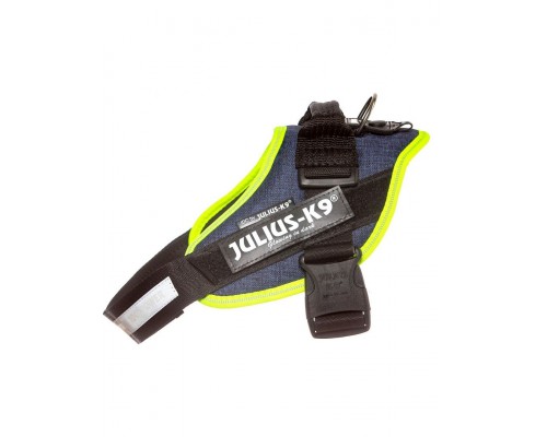 Шлейка для собак IDC-Powerharness джинса-зеленая неон