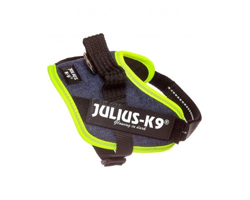 Шлейка для собак IDC-Powerharness джинса-зеленая неон