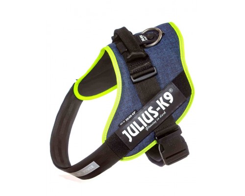 Шлейка для собак IDC-Powerharness джинса-зеленая неон