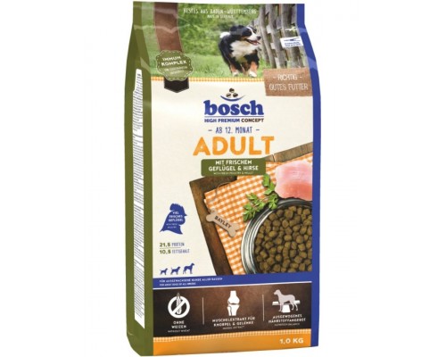 Adult с птицей и просом для взрослых собак всех пород