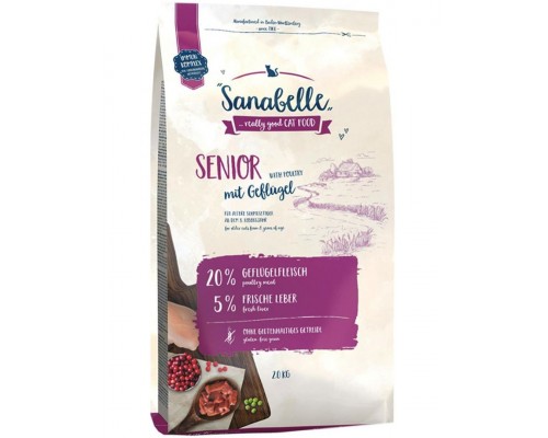 Sanabelle Senior с птицей для пожилых кошек