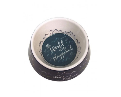 Миска для животных "Playground", сине-белая