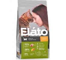 Elato Holistic Adult Cat Chicken & Duck / Hairball Control Полнорационный корм для взрослых кошек с курицей и уткой / для выведения комочков шерсти из желудка и кишечника кошек